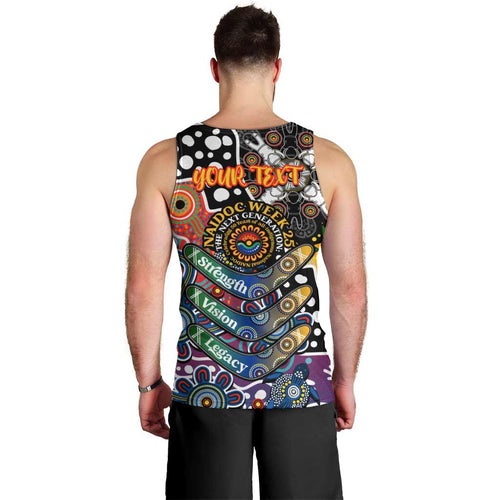 Personalised Crows AFL Celebrating 50 Years of Naidoc Men Tank Top NAIDOC Week 2025 Aboriginal