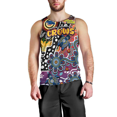 Personalised Crows AFL Celebrating 50 Years of Naidoc Men Tank Top NAIDOC Week 2025 Aboriginal
