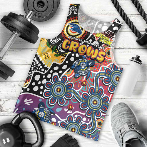 Personalised Crows AFL Celebrating 50 Years of Naidoc Men Tank Top NAIDOC Week 2025 Aboriginal