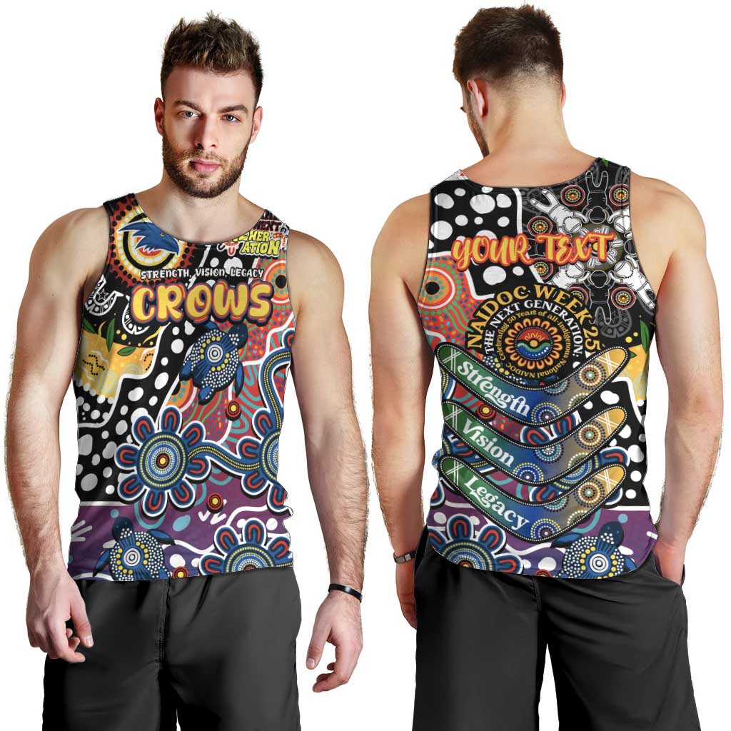 Personalised Crows AFL Celebrating 50 Years of Naidoc Men Tank Top NAIDOC Week 2025 Aboriginal