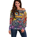 Personalised Crows AFL Celebrating 50 Years of Naidoc Off Shoulder Sweater NAIDOC Week 2025 Aboriginal