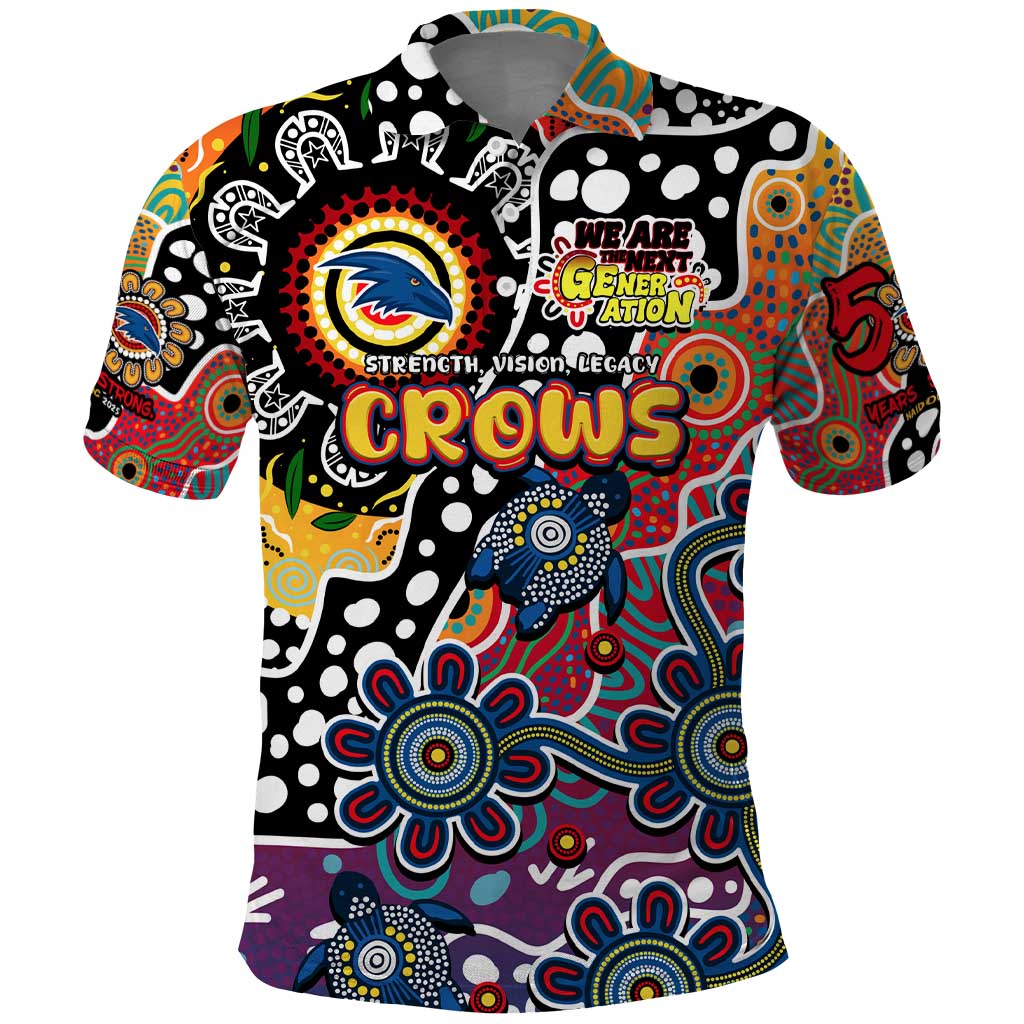 Personalised Crows AFL Celebrating 50 Years of Naidoc Polo Shirt NAIDOC Week 2025 Aboriginal