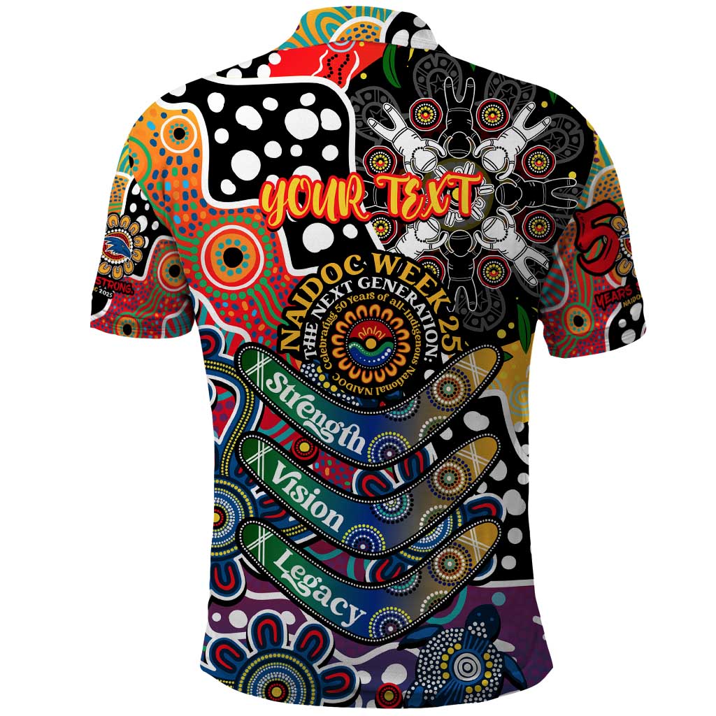 Personalised Crows AFL Celebrating 50 Years of Naidoc Polo Shirt NAIDOC Week 2025 Aboriginal