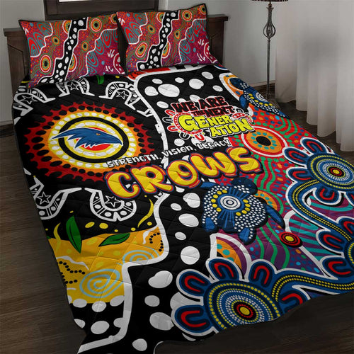 Crows AFL Celebrating 50 Years of Naidoc Quilt Bed Set NAIDOC Week 2025 Aboriginal