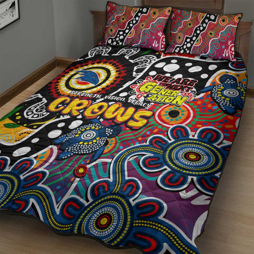 Crows AFL Celebrating 50 Years of Naidoc Quilt Bed Set NAIDOC Week 2025 Aboriginal