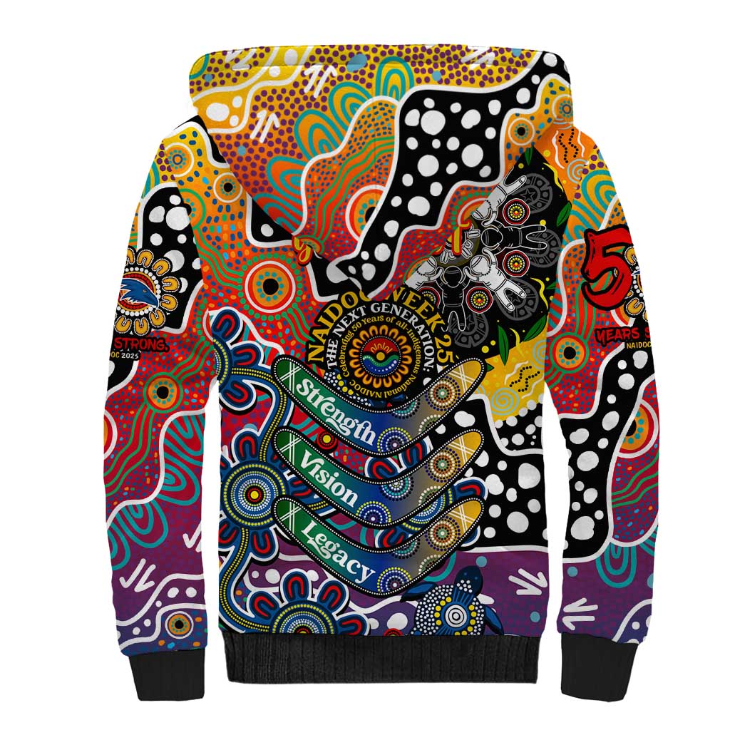 Personalised Crows AFL Celebrating 50 Years of Naidoc Sherpa Hoodie NAIDOC Week 2025 Aboriginal