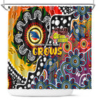 Crows AFL Celebrating 50 Years of Naidoc Shower Curtain NAIDOC Week 2025 Aboriginal