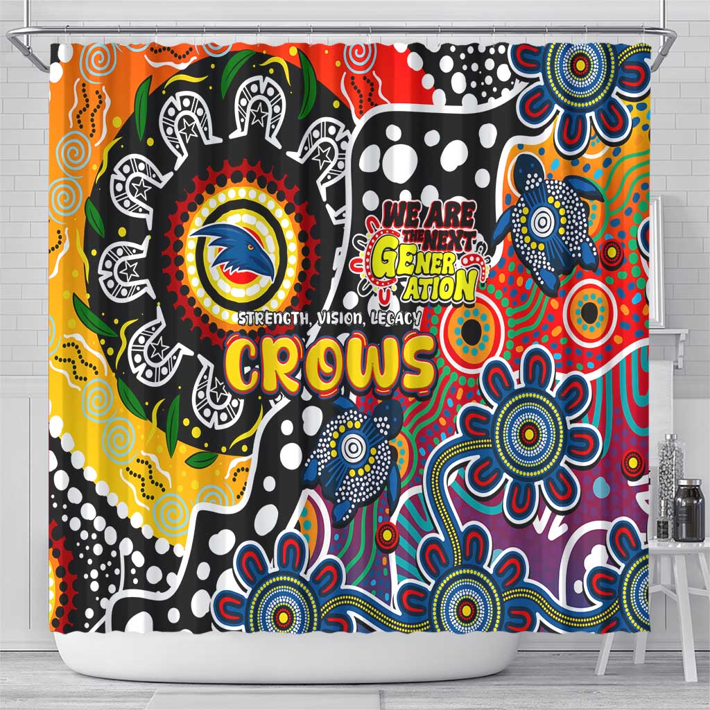 Crows AFL Celebrating 50 Years of Naidoc Shower Curtain NAIDOC Week 2025 Aboriginal
