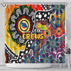 Crows AFL Celebrating 50 Years of Naidoc Shower Curtain NAIDOC Week 2025 Aboriginal