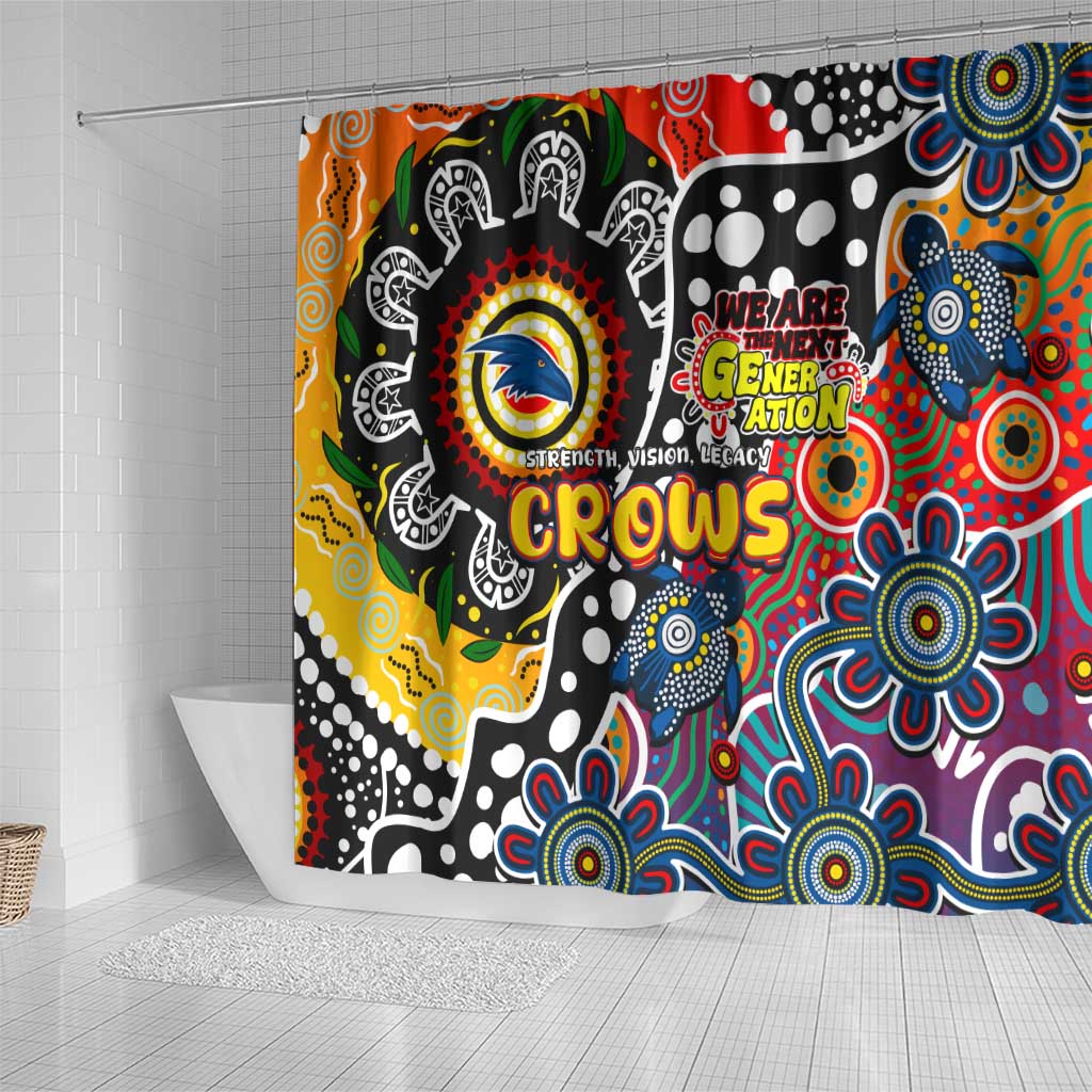 Crows AFL Celebrating 50 Years of Naidoc Shower Curtain NAIDOC Week 2025 Aboriginal