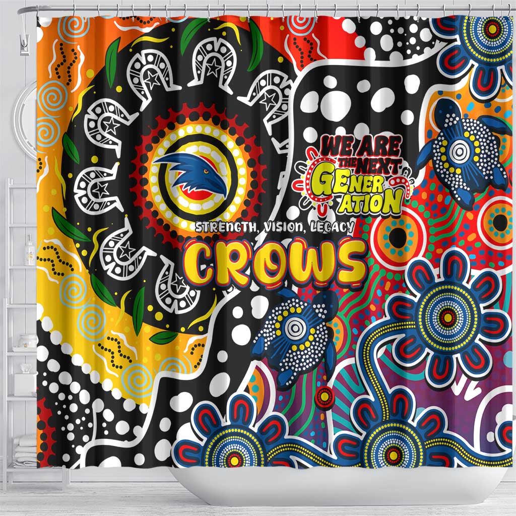 Crows AFL Celebrating 50 Years of Naidoc Shower Curtain NAIDOC Week 2025 Aboriginal