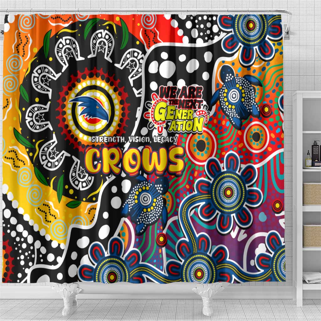 Crows AFL Celebrating 50 Years of Naidoc Shower Curtain NAIDOC Week 2025 Aboriginal