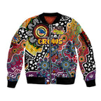 Personalised Crows AFL Celebrating 50 Years of Naidoc Sleeve Zip Bomber Jacket NAIDOC Week 2025 Aboriginal