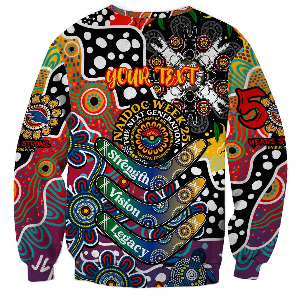 Personalised Crows AFL Celebrating 50 Years of Naidoc Sweatshirt NAIDOC Week 2025 Aboriginal