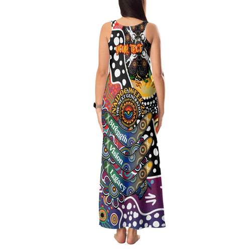 Personalised Crows AFL Celebrating 50 Years of Naidoc Tank Maxi Dress NAIDOC Week 2025 Aboriginal