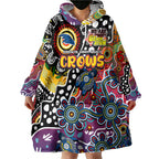 Personalised Crows AFL Celebrating 50 Years of Naidoc Wearable Blanket Hoodie NAIDOC Week 2025 Aboriginal