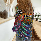 Personalised Crows AFL Celebrating 50 Years of Naidoc Women Casual Shirt NAIDOC Week 2025 Aboriginal
