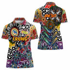 Personalised Crows AFL Celebrating 50 Years of Naidoc Women Polo Shirt NAIDOC Week 2025 Aboriginal