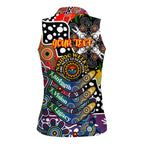 Personalised Crows AFL Celebrating 50 Years of Naidoc Women Sleeveless Polo Shirt NAIDOC Week 2025 Aboriginal