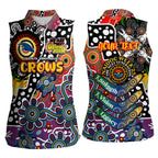 Personalised Crows AFL Celebrating 50 Years of Naidoc Women Sleeveless Polo Shirt NAIDOC Week 2025 Aboriginal