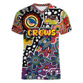 Personalised Crows AFL Celebrating 50 Years of Naidoc Women V-Neck T-Shirt NAIDOC Week 2025 Aboriginal
