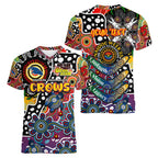 Personalised Crows AFL Celebrating 50 Years of Naidoc Women V-Neck T-Shirt NAIDOC Week 2025 Aboriginal
