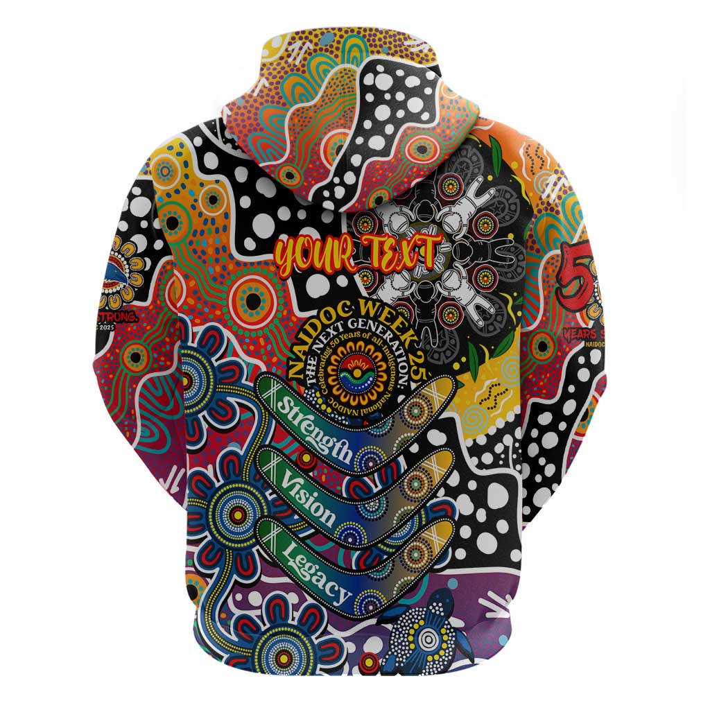 Personalised Crows AFL Celebrating 50 Years of Naidoc Zip Hoodie NAIDOC Week 2025 Aboriginal