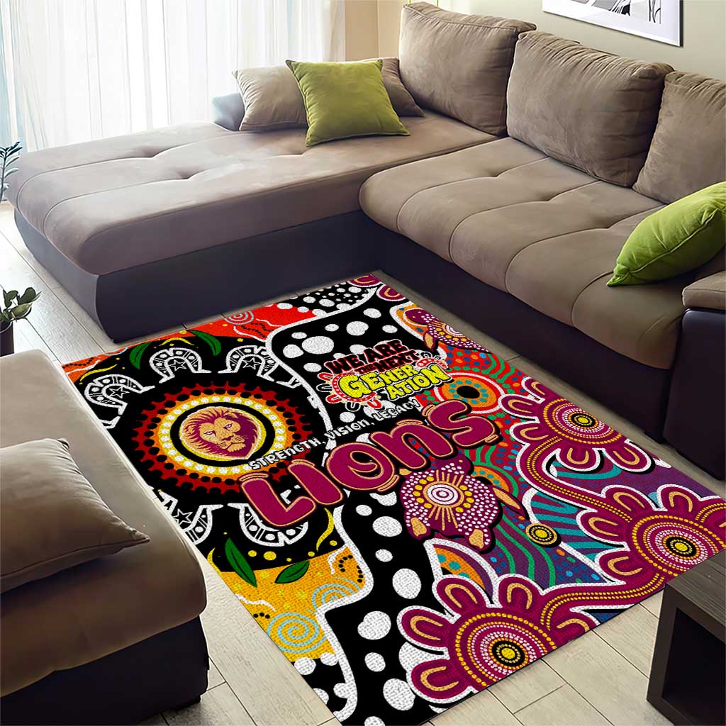 Lions AFL Celebrating 50 Years of Naidoc Area Rug NAIDOC Week 2025 Aboriginal