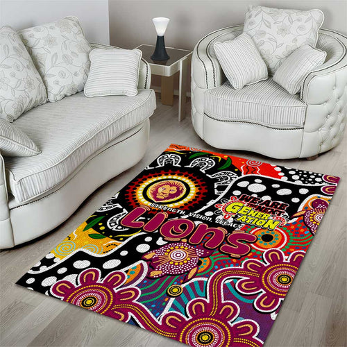 Lions AFL Celebrating 50 Years of Naidoc Area Rug NAIDOC Week 2025 Aboriginal