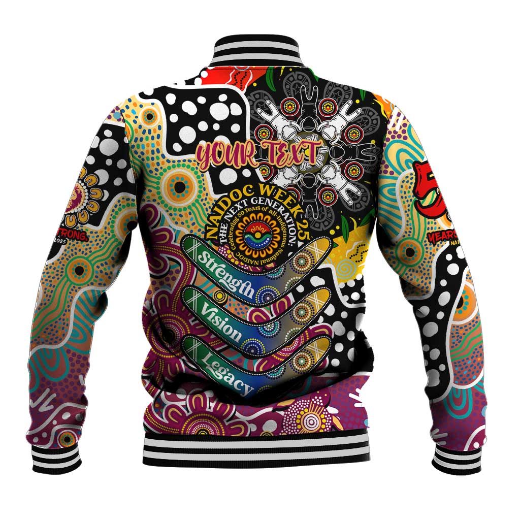 Personalised Lions AFL Celebrating 50 Years of Naidoc Baseball Jacket NAIDOC Week 2025 Aboriginal