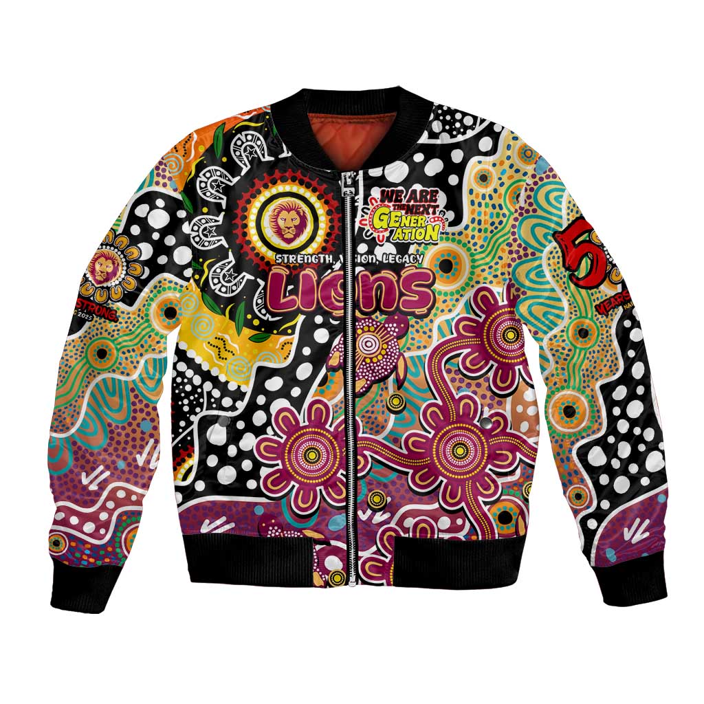 Personalised Lions AFL Celebrating 50 Years of Naidoc Bomber Jacket NAIDOC Week 2025 Aboriginal