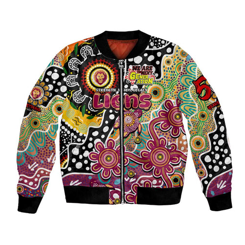 Personalised Lions AFL Celebrating 50 Years of Naidoc Bomber Jacket NAIDOC Week 2025 Aboriginal