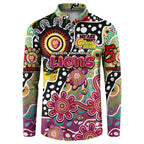 Personalised Lions AFL Celebrating 50 Years of Naidoc Button Sweatshirt NAIDOC Week 2025 Aboriginal