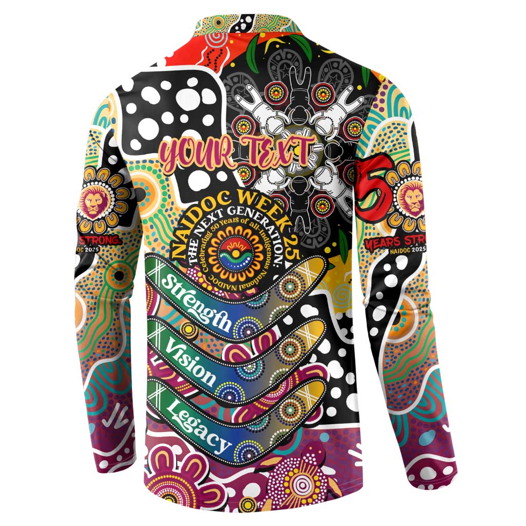 Personalised Lions AFL Celebrating 50 Years of Naidoc Button Sweatshirt NAIDOC Week 2025 Aboriginal
