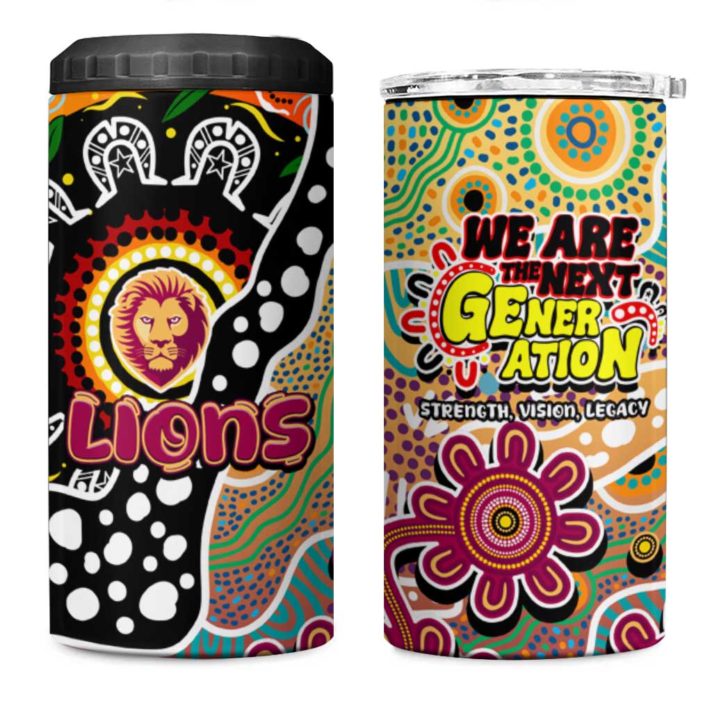 Lions AFL Celebrating 50 Years of Naidoc 4 in 1 Can Cooler Tumbler NAIDOC Week 2025 Aboriginal