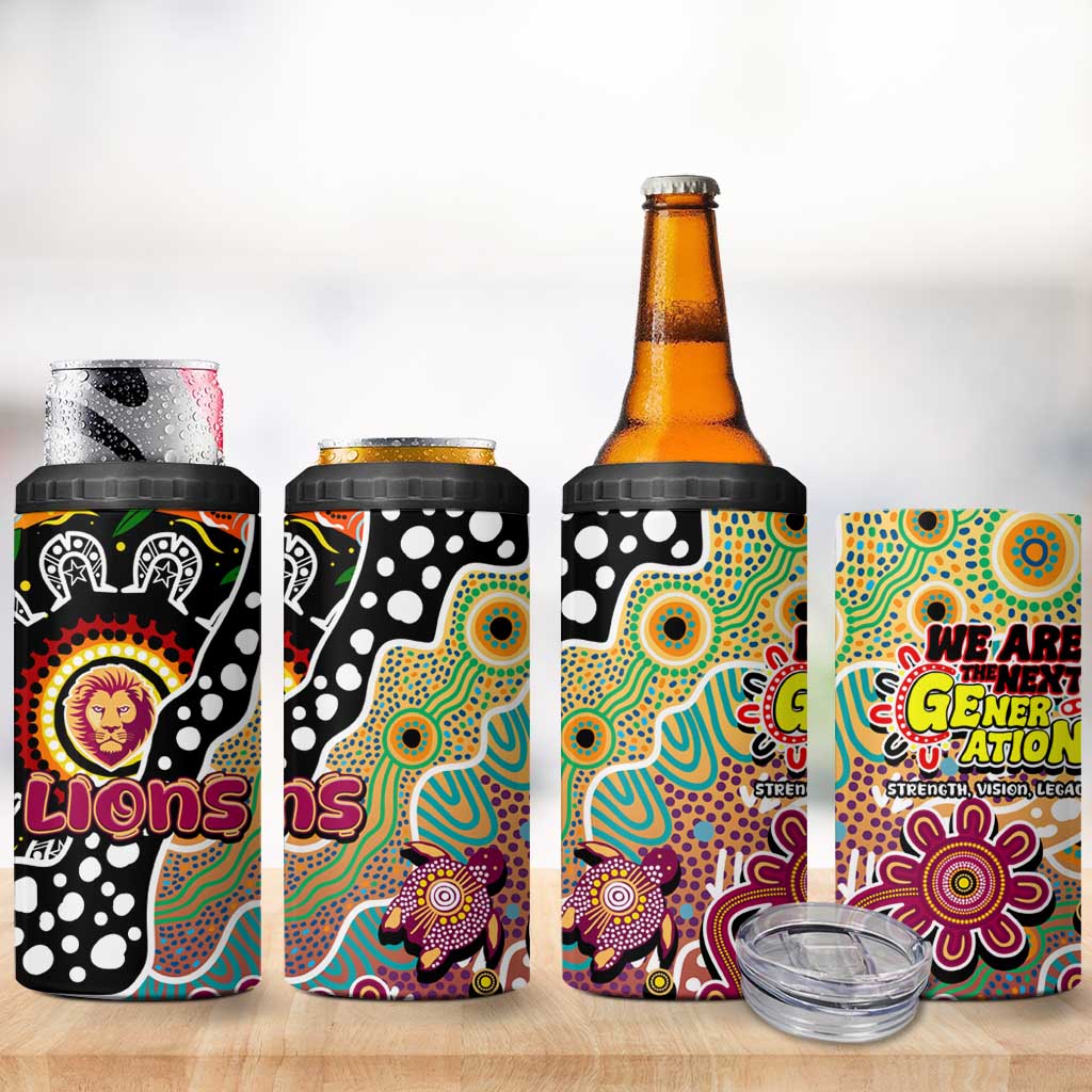 Lions AFL Celebrating 50 Years of Naidoc 4 in 1 Can Cooler Tumbler NAIDOC Week 2025 Aboriginal
