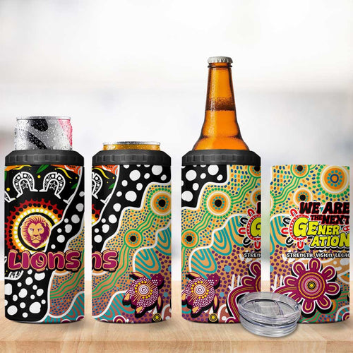 Lions AFL Celebrating 50 Years of Naidoc 4 in 1 Can Cooler Tumbler NAIDOC Week 2025 Aboriginal