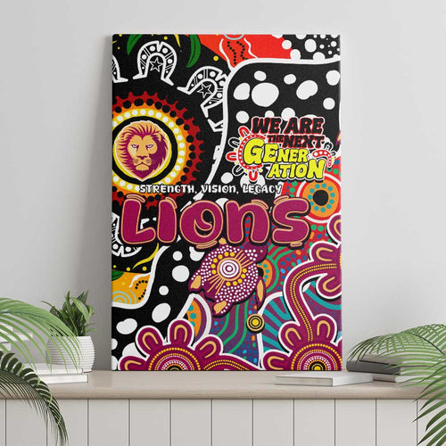 Lions AFL Celebrating 50 Years of Naidoc Canvas Wall Art NAIDOC Week 2025 Aboriginal