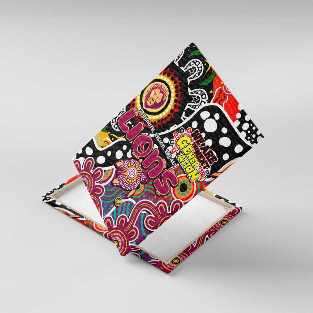 Lions AFL Celebrating 50 Years of Naidoc Canvas Wall Art NAIDOC Week 2025 Aboriginal