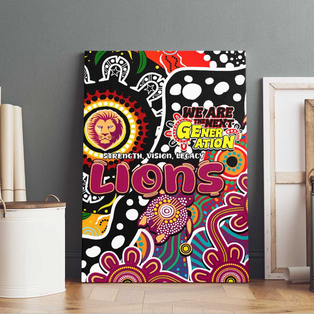 Lions AFL Celebrating 50 Years of Naidoc Canvas Wall Art NAIDOC Week 2025 Aboriginal