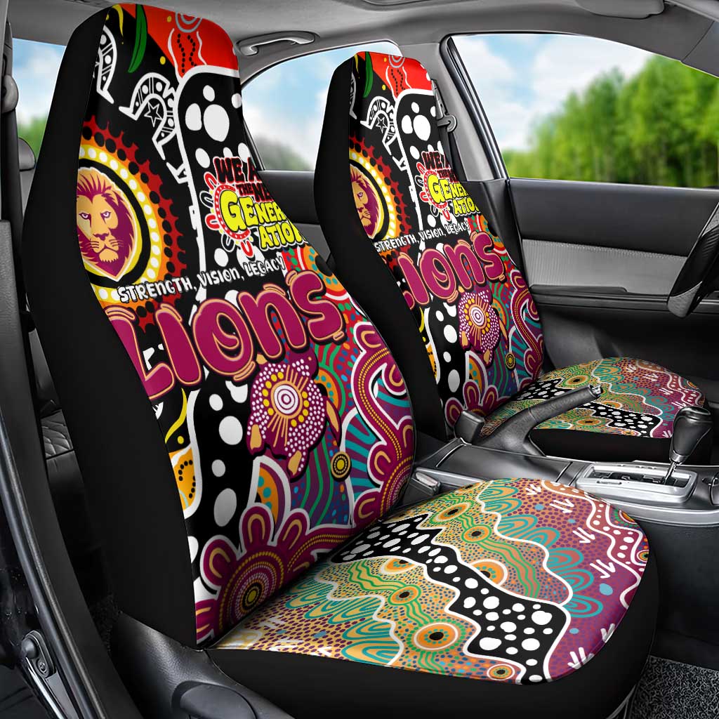 Lions AFL Celebrating 50 Years of Naidoc Car Seat Cover NAIDOC Week 2025 Aboriginal
