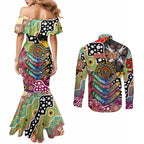 Personalised Lions AFL Celebrating 50 Years of Naidoc Couples Matching Mermaid Dress and Long Sleeve Button Shirt NAIDOC Week 2025 Aboriginal