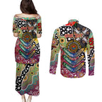 Personalised Lions AFL Celebrating 50 Years of Naidoc Couples Matching Puletasi and Long Sleeve Button Shirt NAIDOC Week 2025 Aboriginal