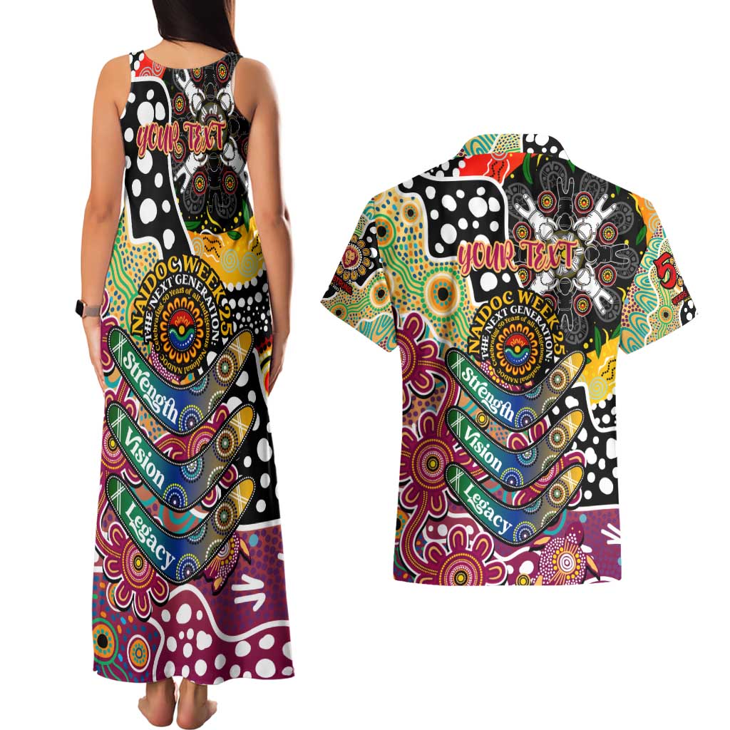 Personalised Lions AFL Celebrating 50 Years of Naidoc Couples Matching Tank Maxi Dress and Hawaiian Shirt NAIDOC Week 2025 Aboriginal