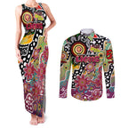 Personalised Lions AFL Celebrating 50 Years of Naidoc Couples Matching Tank Maxi Dress and Long Sleeve Button Shirt NAIDOC Week 2025 Aboriginal