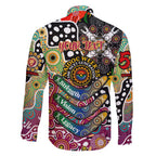 Personalised Lions AFL Celebrating 50 Years of Naidoc Family Matching Long Sleeve Bodycon Dress and Hawaiian Shirt NAIDOC Week 2025 Aboriginal