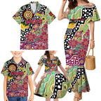 Personalised Lions AFL Celebrating 50 Years of Naidoc Family Matching Mermaid Dress and Hawaiian Shirt NAIDOC Week 2025 Aboriginal
