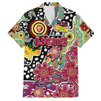 Personalised Lions AFL Celebrating 50 Years of Naidoc Family Matching Off Shoulder Maxi Dress and Hawaiian Shirt NAIDOC Week 2025 Aboriginal