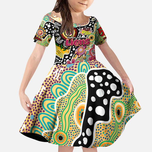 Personalised Lions AFL Celebrating 50 Years of Naidoc Family Matching Puletasi and Hawaiian Shirt NAIDOC Week 2025 Aboriginal