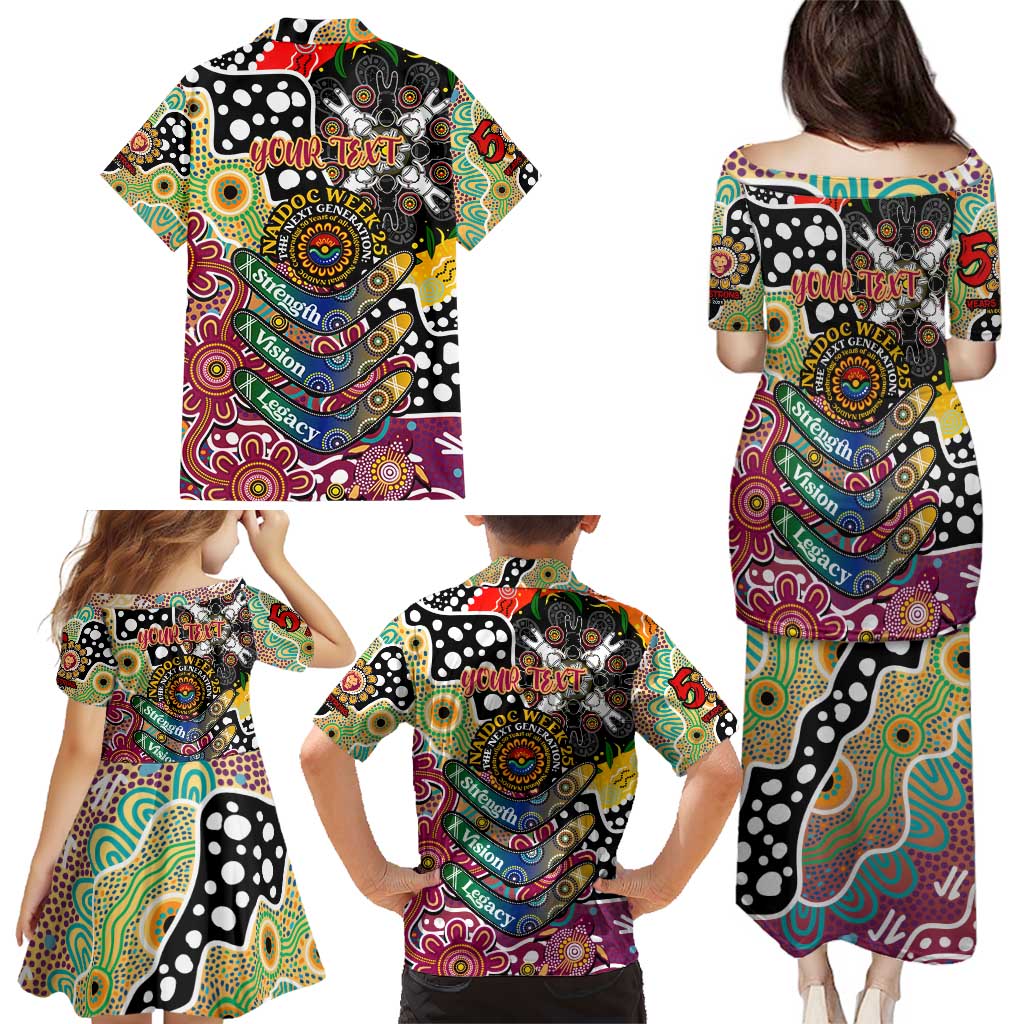 Personalised Lions AFL Celebrating 50 Years of Naidoc Family Matching Puletasi and Hawaiian Shirt NAIDOC Week 2025 Aboriginal